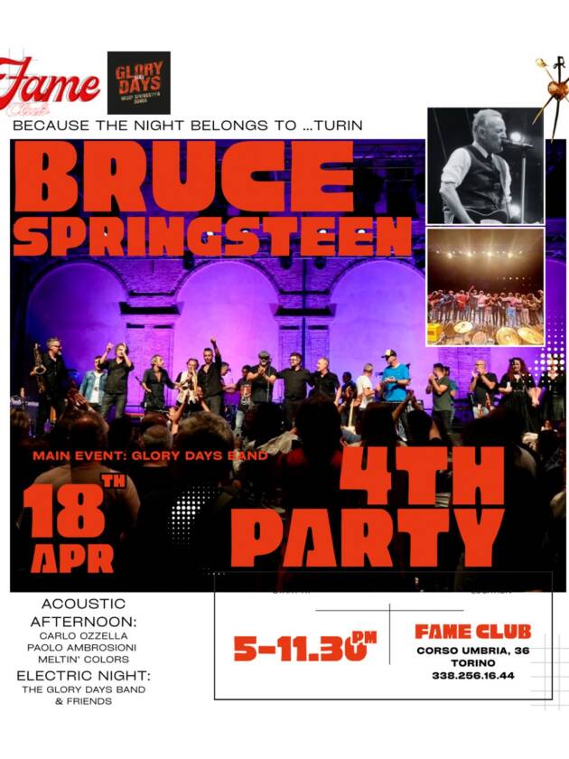 Bruce Springsteen Party | Sabato 18 Aprile